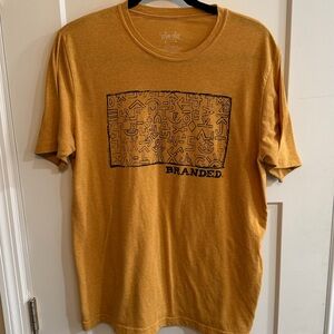 Branded Mustard Yellow Graphic Tee